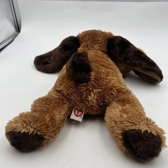 Vtg 2001 Ty Classic 15 Inch Shaggy Brown Puppy Hound Dog Plush Laying Floppy‎ - Picture 3 of 8